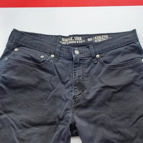 Signature by Levi Strauss jeans S67 athletic black men's size W34 / L30 - Picture 2 of 12